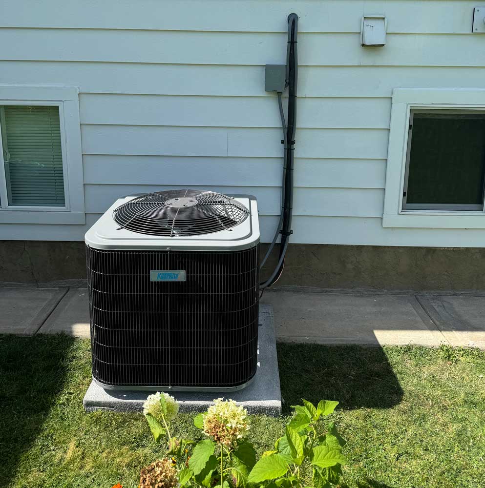 Amplified HVAC heatpump install green house-1