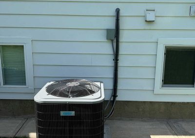 Amplified HVAC heatpump install green house